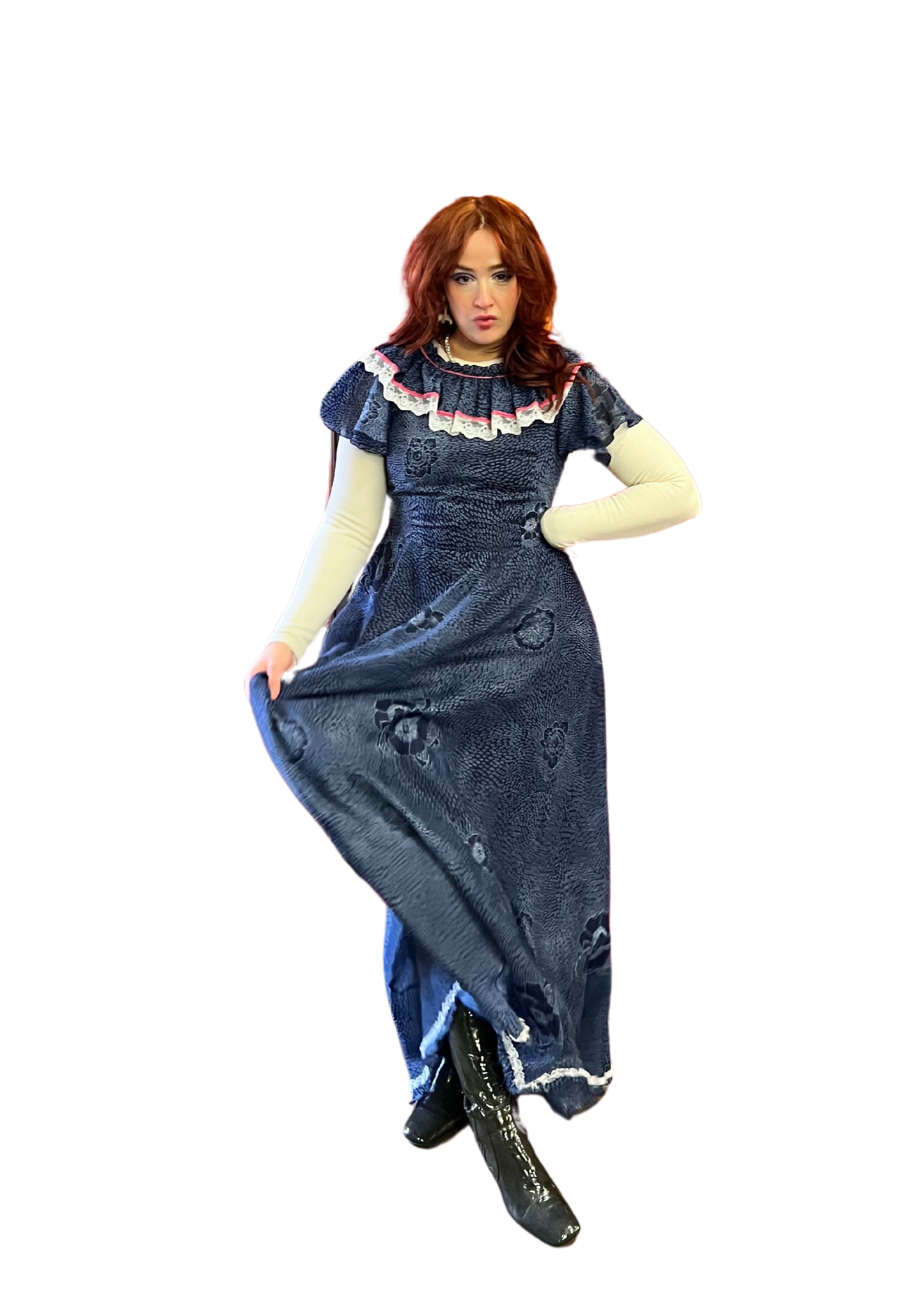 Whimsical 1970s Maxi Dress