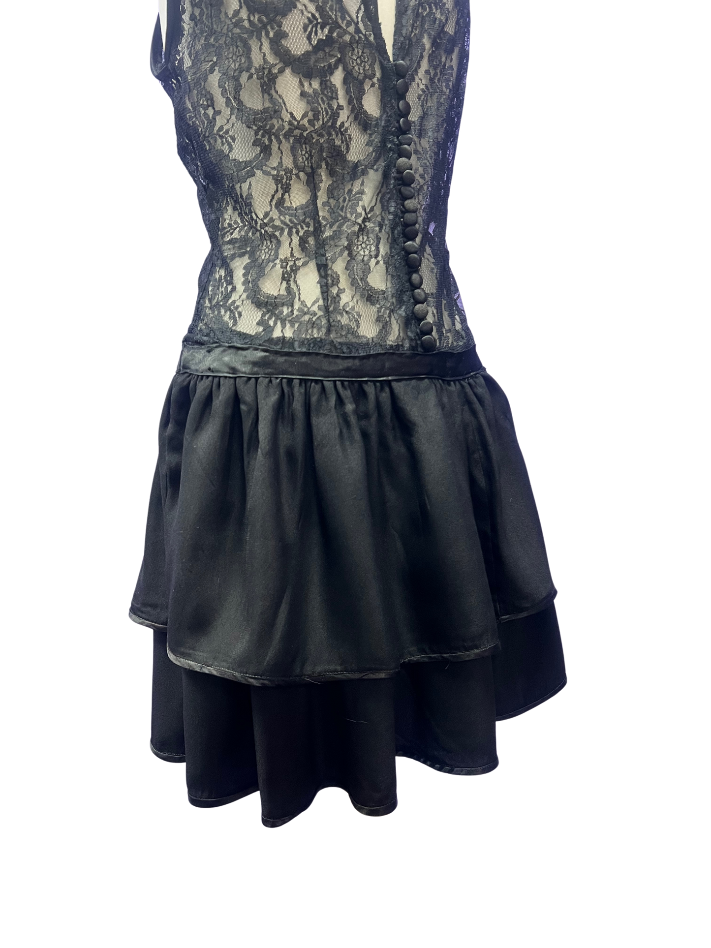Lace & Ruffle Mini Dress