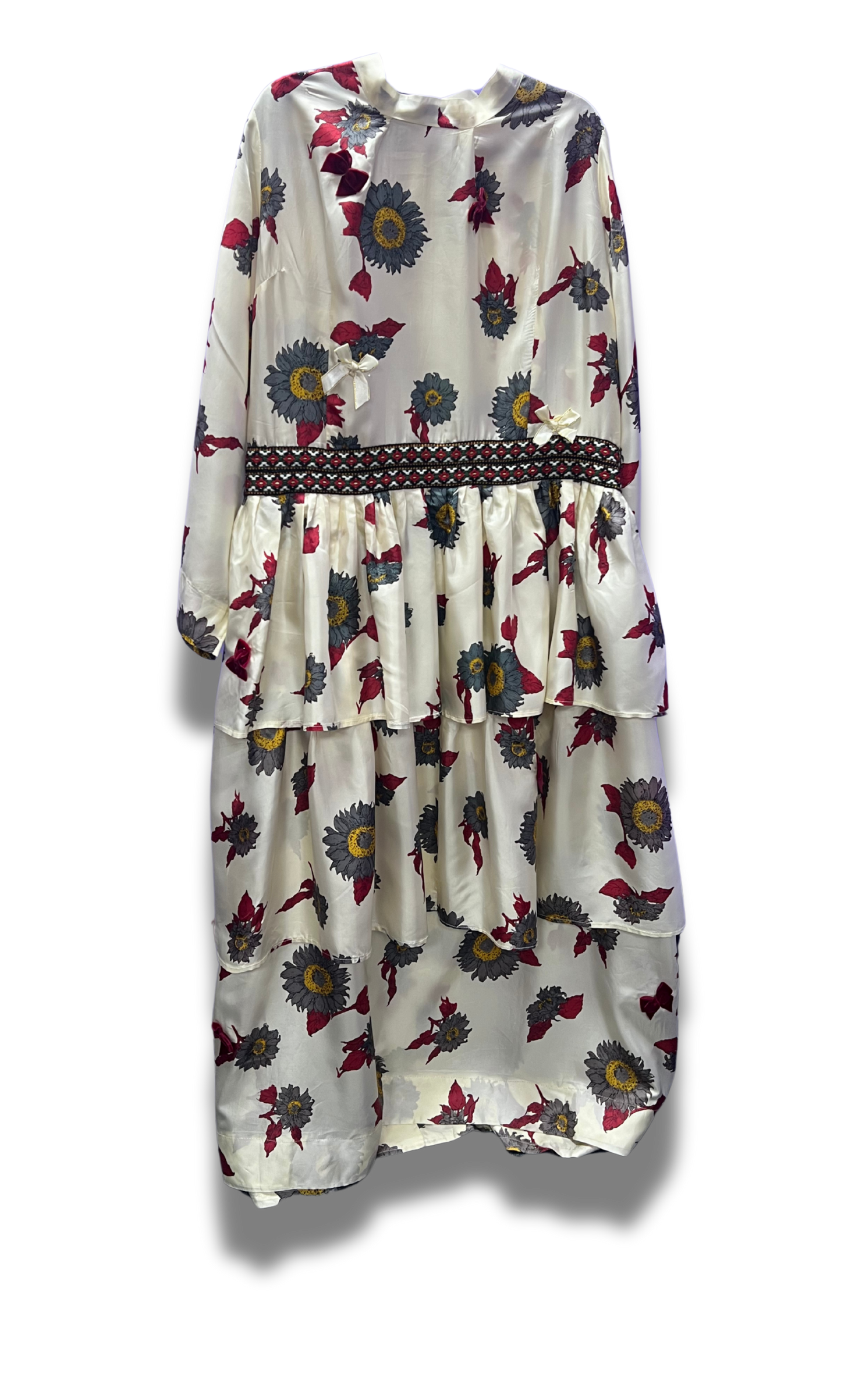 Unique Upcycled Tiered Ruffle Dress