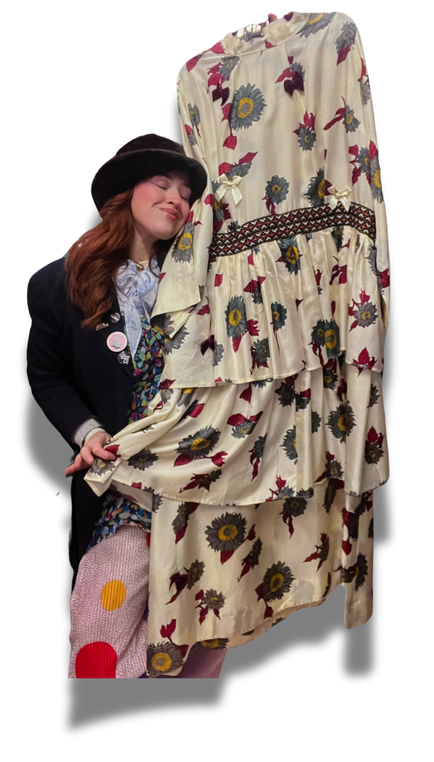 Unique Upcycled Tiered Ruffle Dress