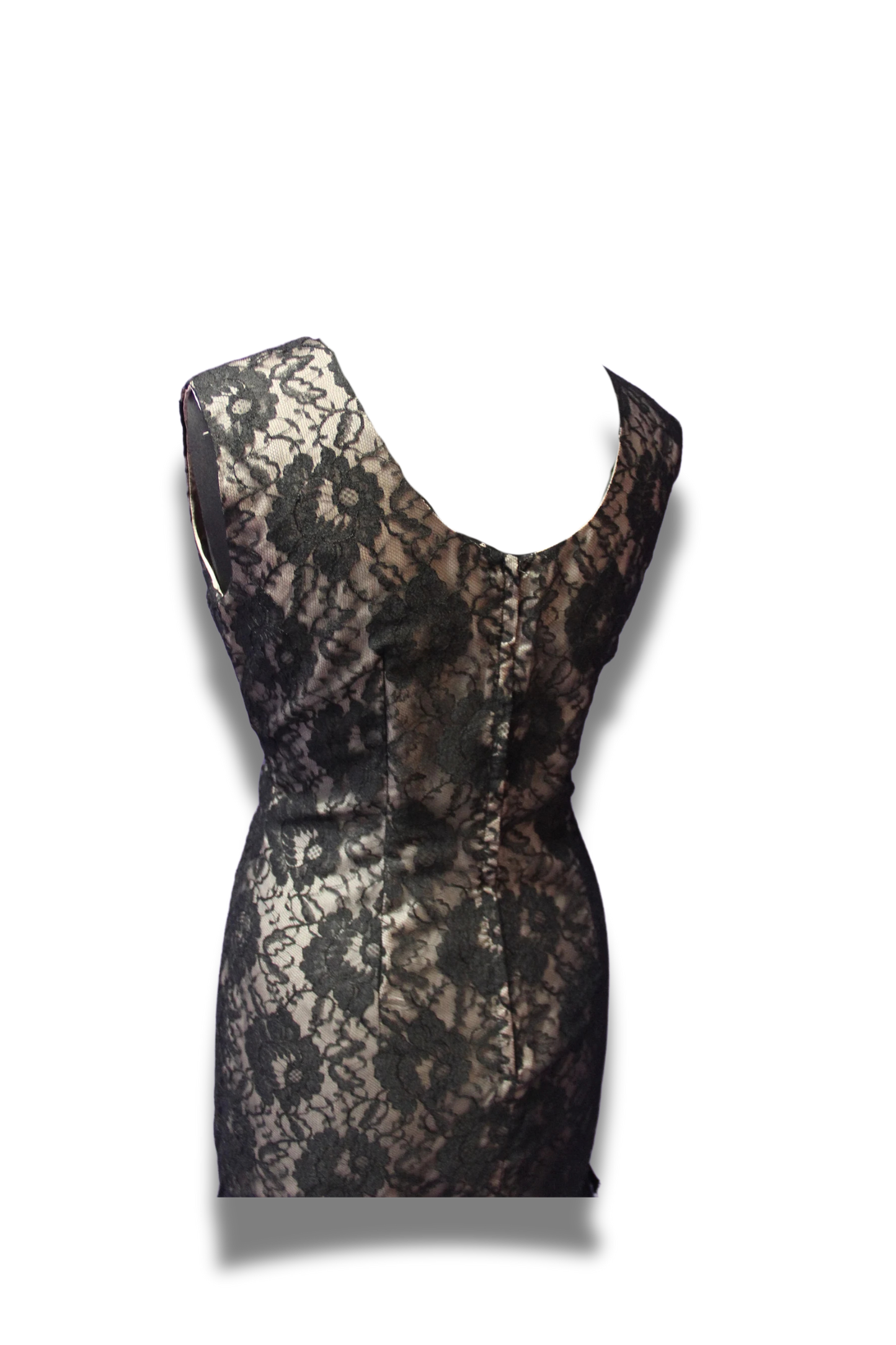 1960s Feather-Trim Cocktail Dress