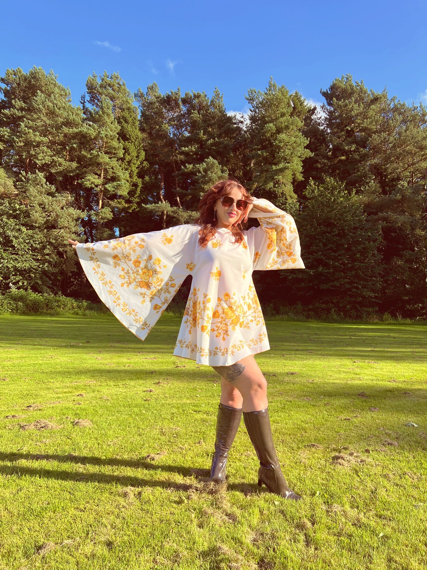 Yellow Floral 60s Mini