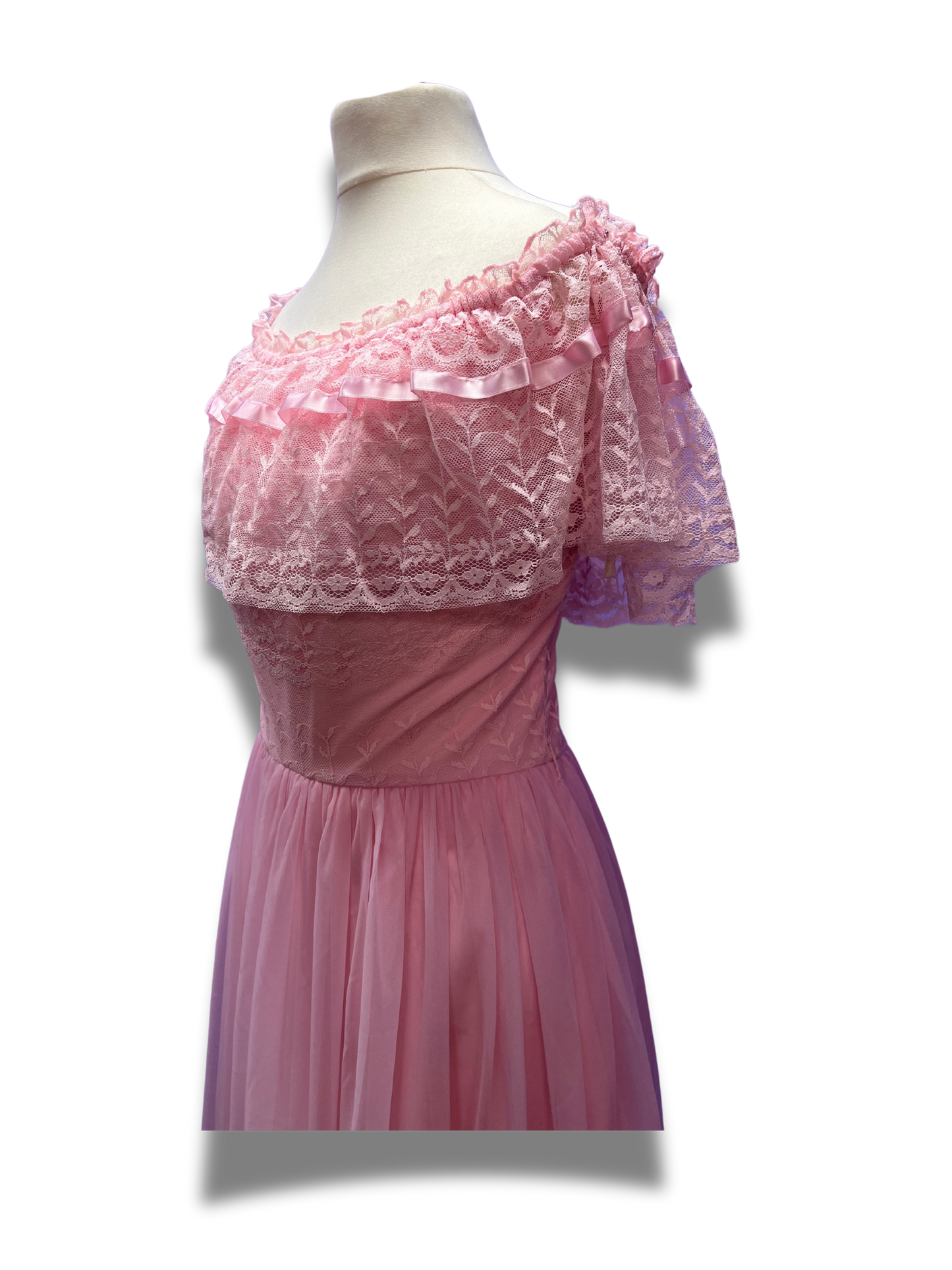 Beautiful Pink Lace Gown