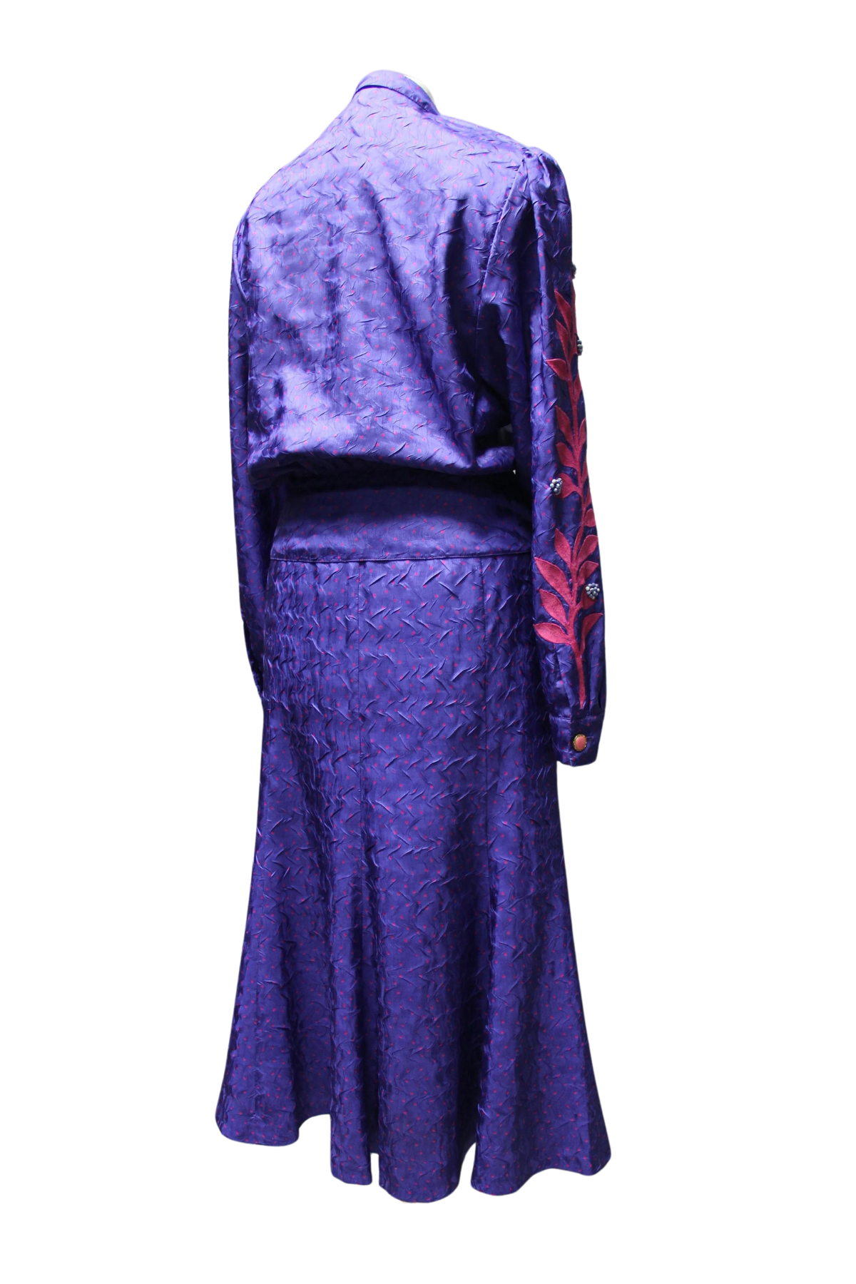 Bold Purple & Pink Skirt Suit