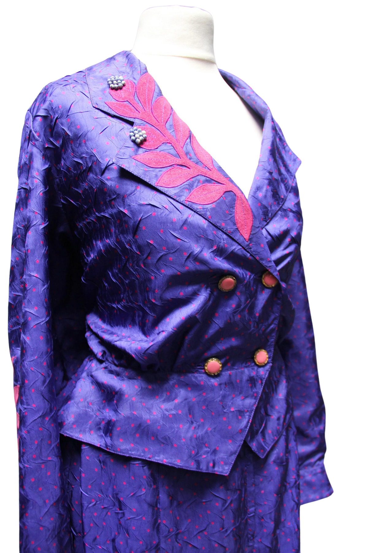 Bold Purple & Pink Skirt Suit