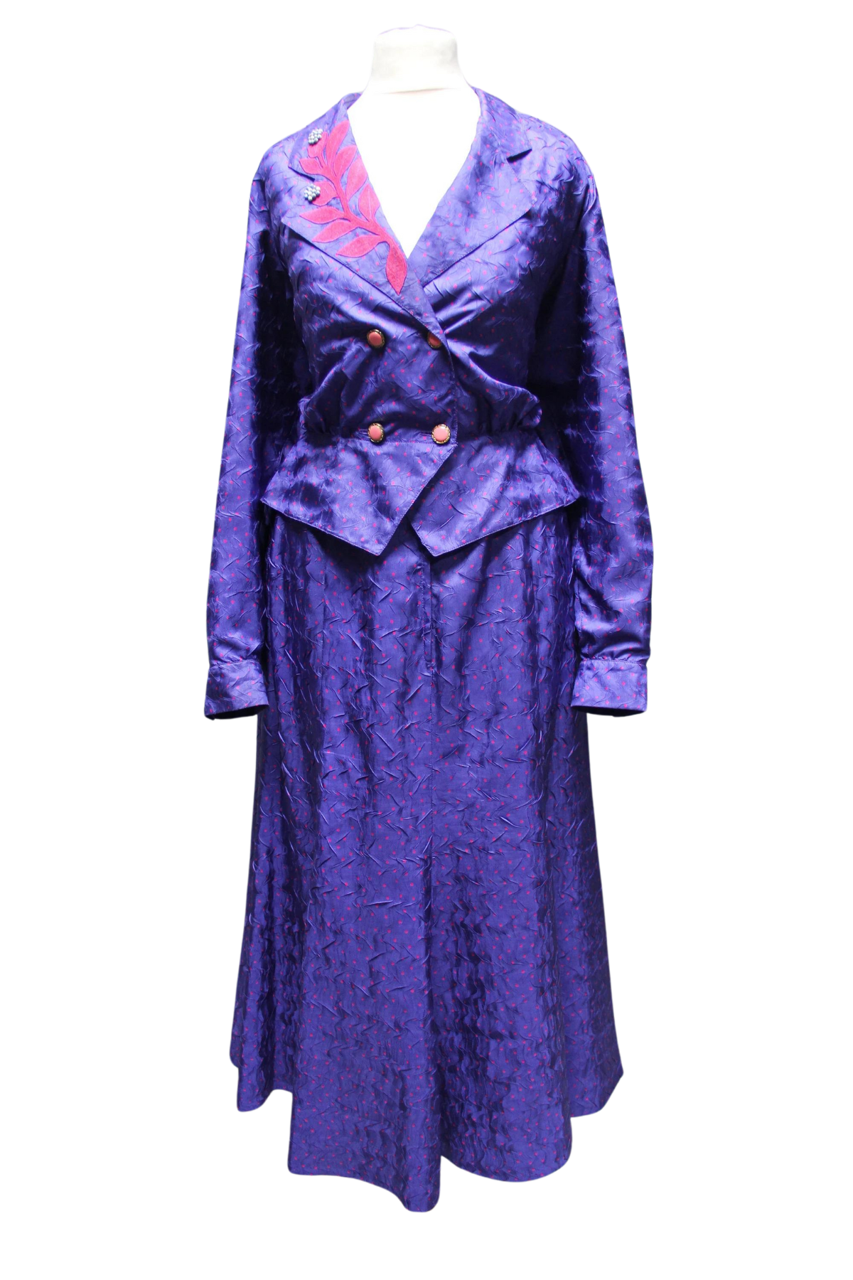 Bold Purple & Pink Skirt Suit
