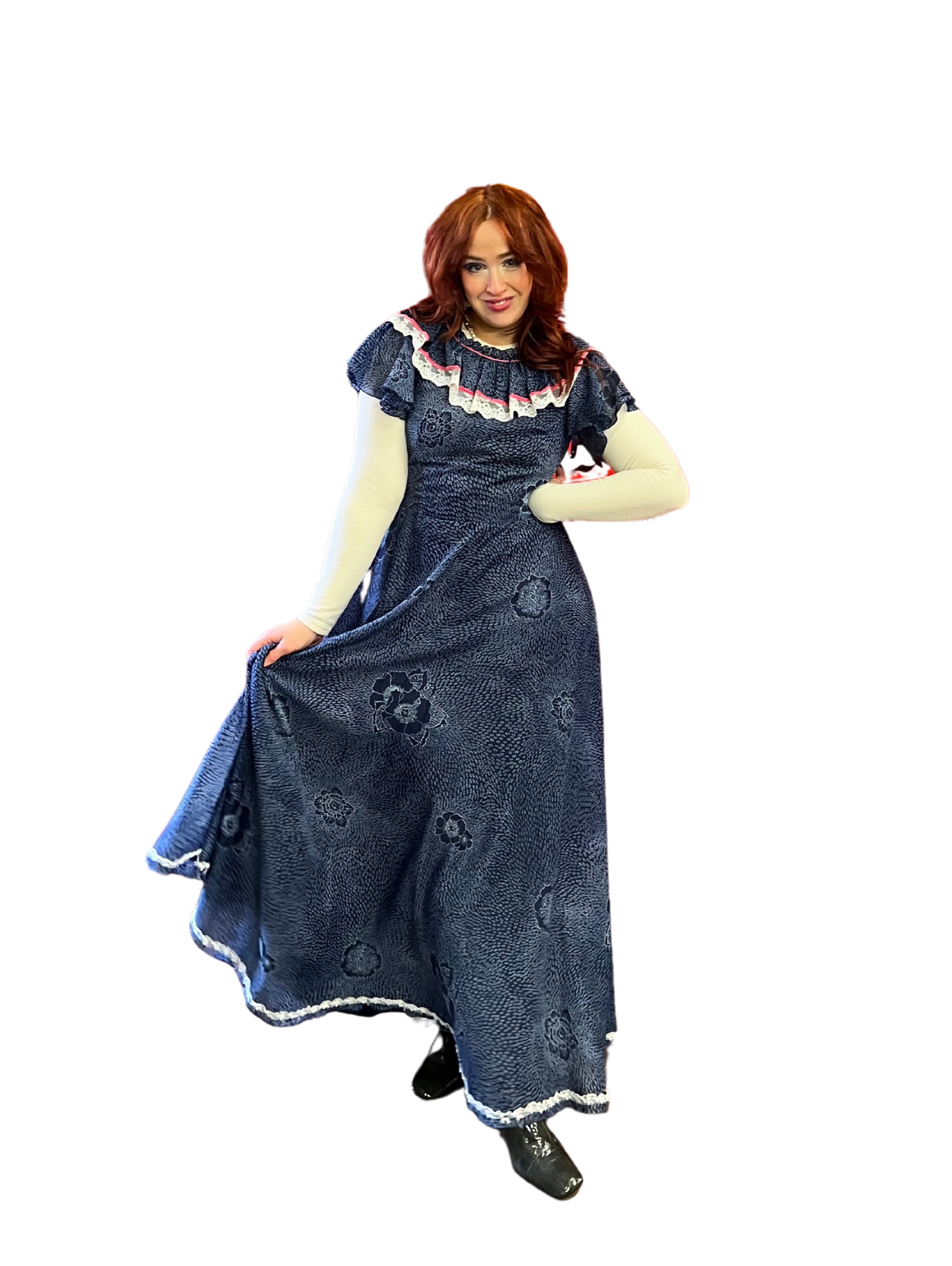 Whimsical 1970s Maxi Dress