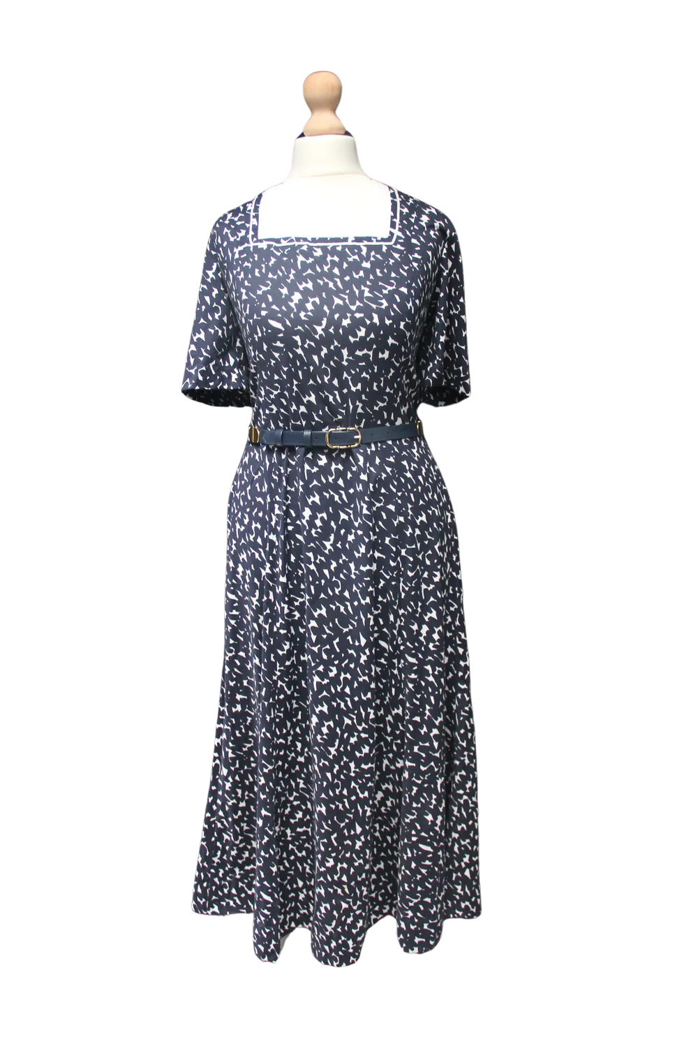 Navy & White Tea Dress with Jacket