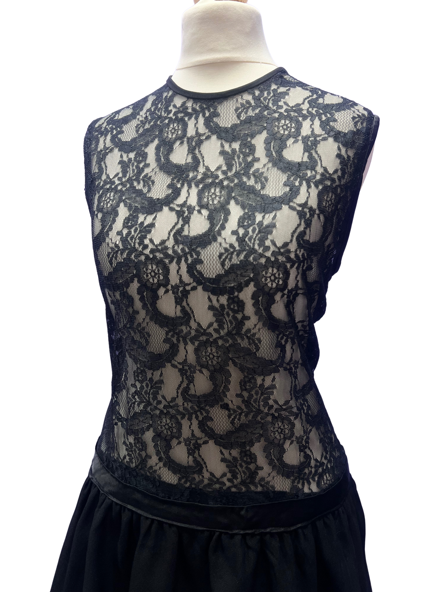 Lace & Ruffle Mini Dress