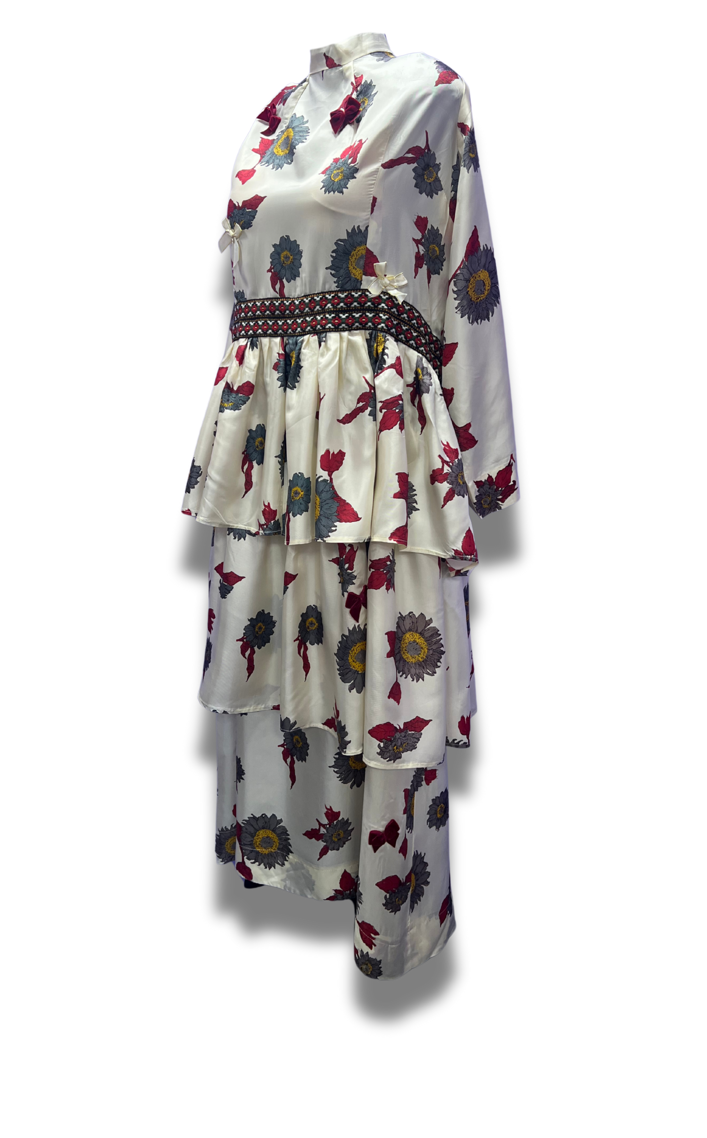 Unique Upcycled Tiered Ruffle Dress