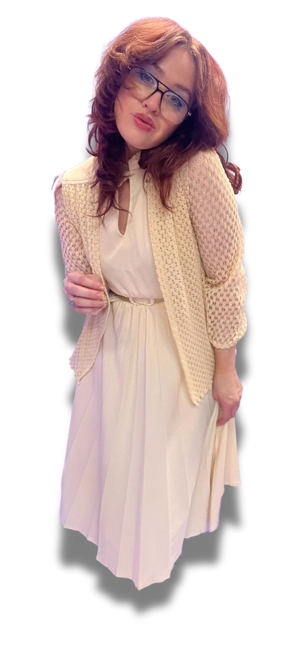 Sweet 1970s Midi Dress