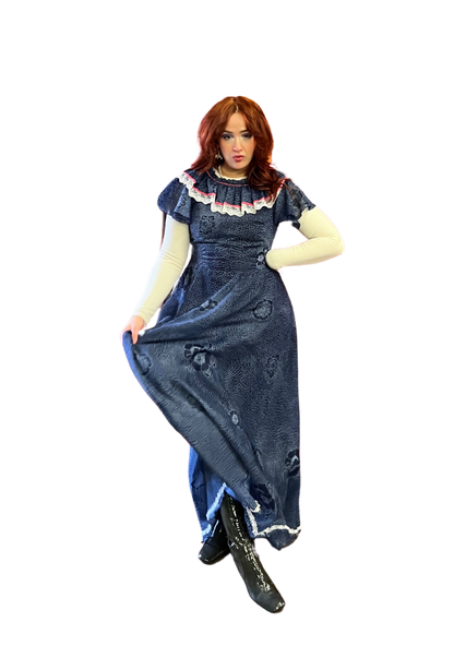Whimsical 1970s Maxi Dress