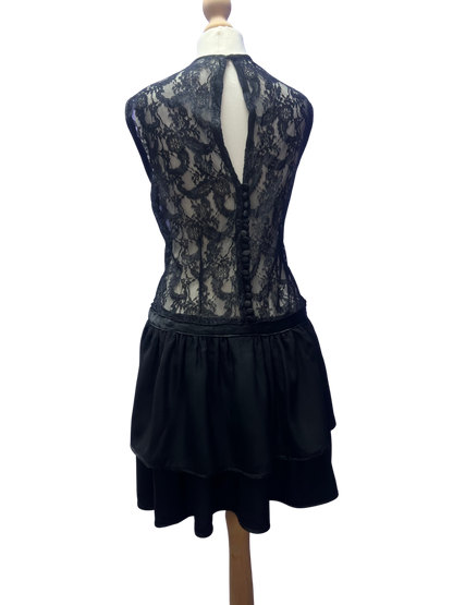 Lace & Ruffle Mini Dress