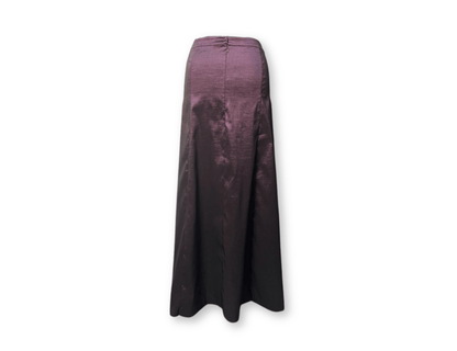 Deep Purple Metallic Maxi Skirt