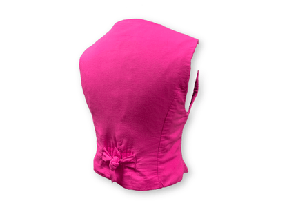 Bright Pink Textured Waistcoat