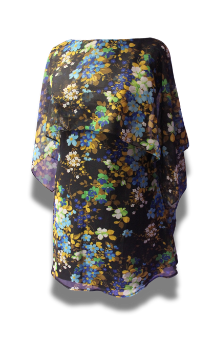 Floral Cape Dress