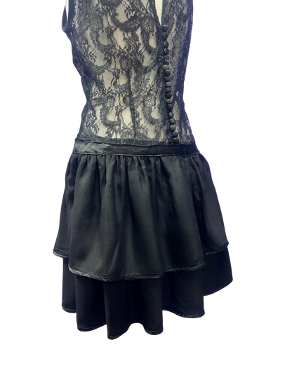 Lace & Ruffle Mini Dress