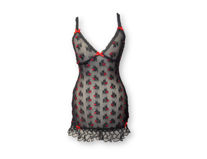 Sheer Embroidered Negligee