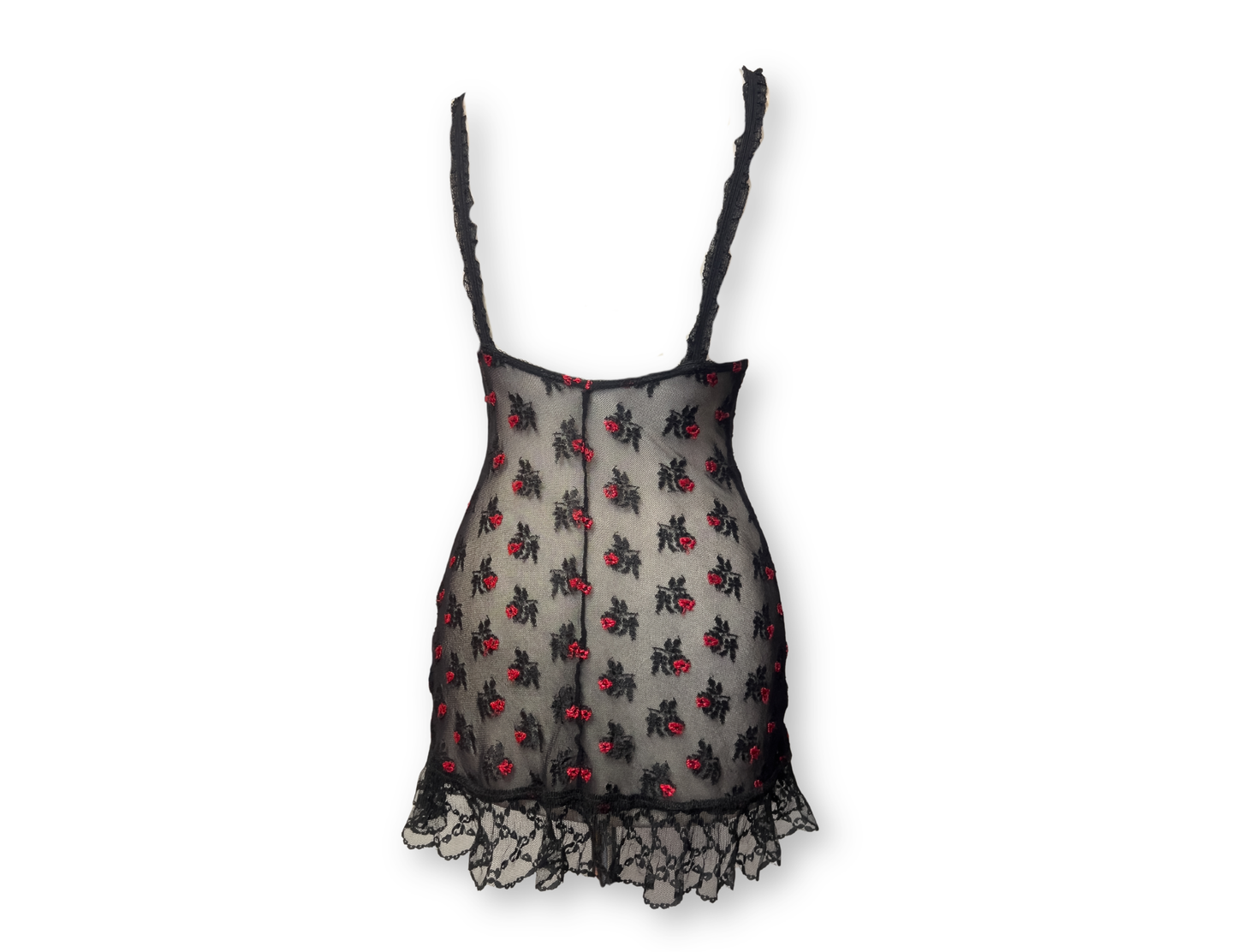 Sheer Embroidered Negligee