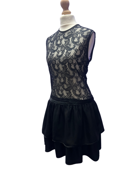 Lace & Ruffle Mini Dress