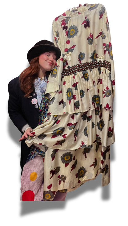 Unique Upcycled Tiered Ruffle Dress
