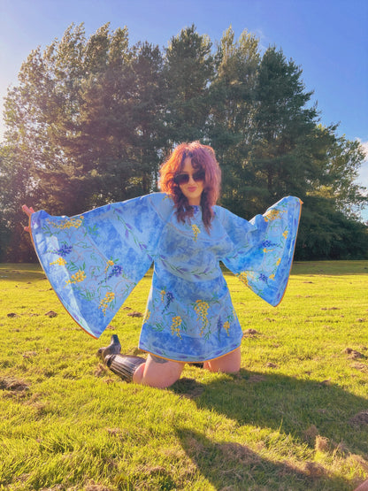 Blue & Yellow Floral 60s Mini