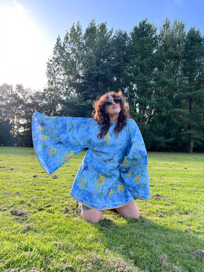 Blue & Yellow Floral 60s Mini