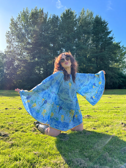 Blue & Yellow Floral 60s Mini
