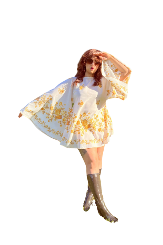 Yellow Floral 60s Mini