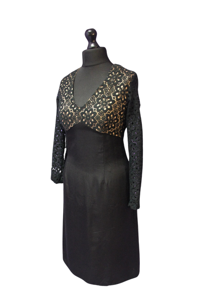 Lace Long Sleeve 1960s Contesa Dress