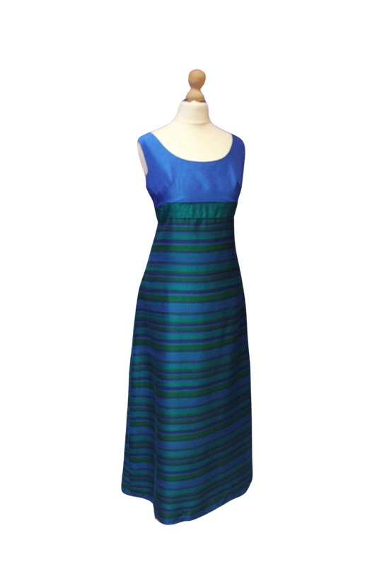 Berkertex Blue & Green Striped Maxi Dress