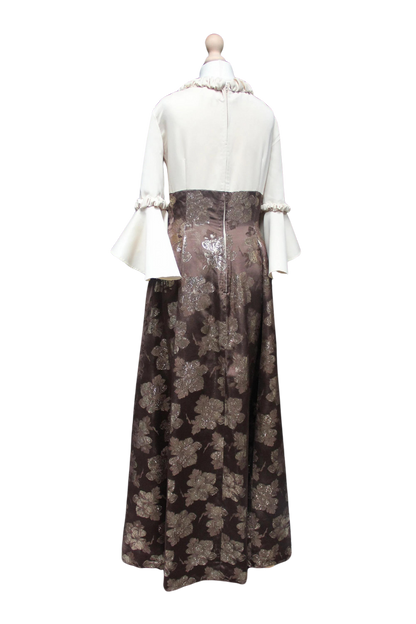 1970s Maxi Dress with Bell Sleeves