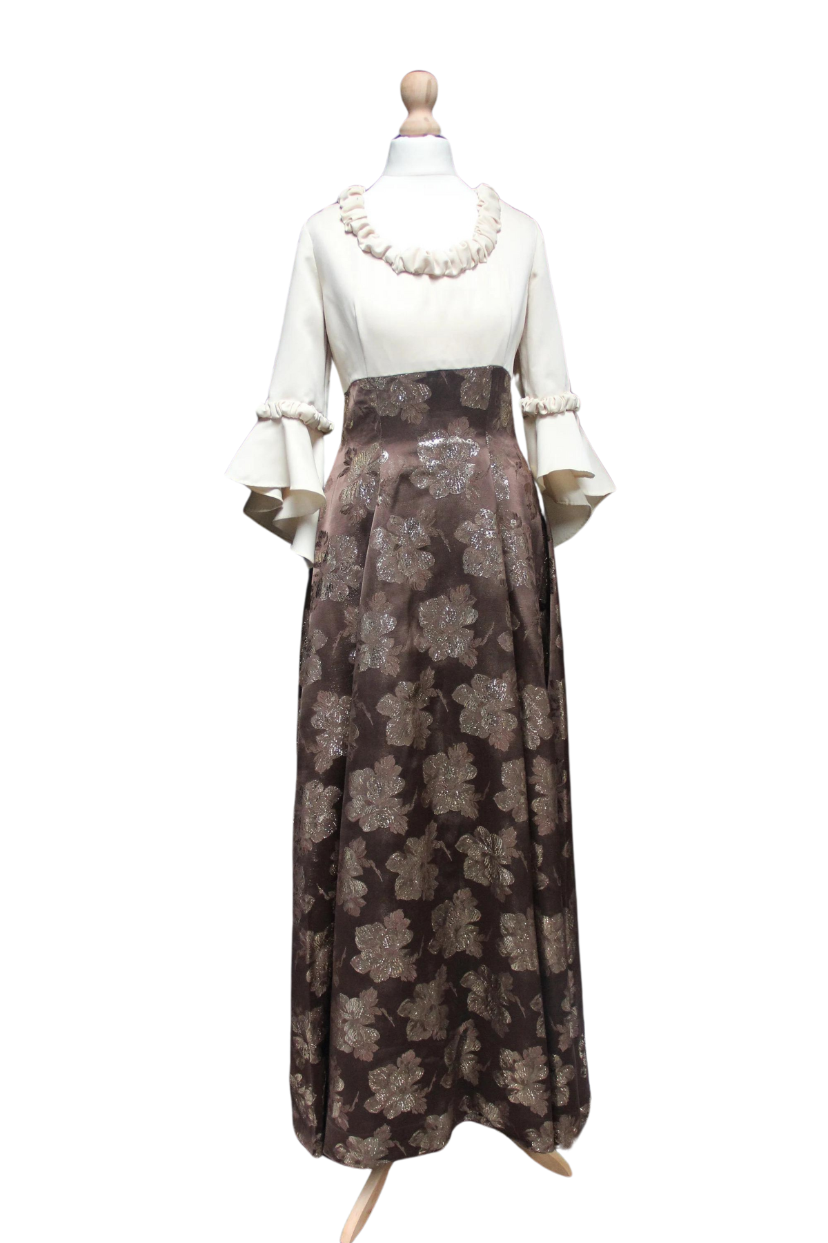 1970s Maxi Dress with Bell Sleeves