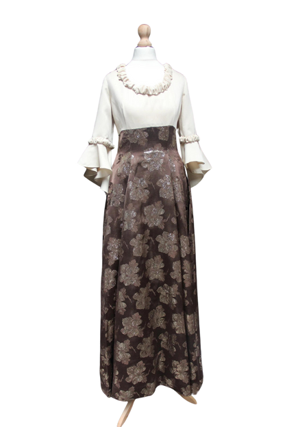 1970s Maxi Dress with Bell Sleeves