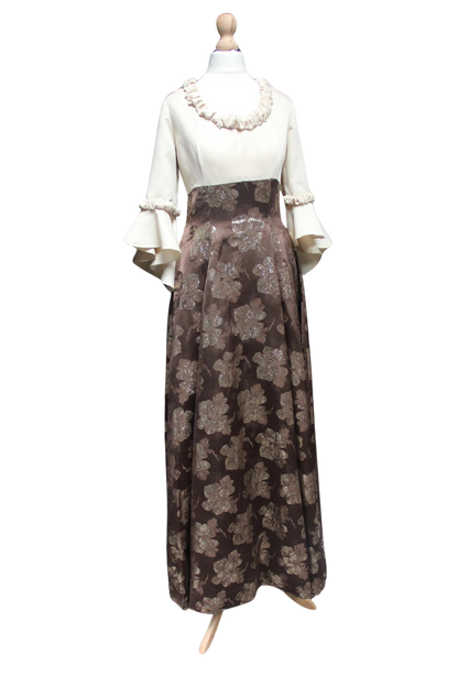 1970s Maxi Dress with Bell Sleeves