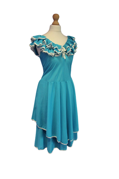 Sweet Blue Ruffle Dress