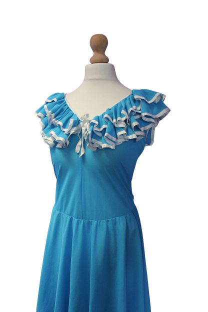 Sweet Blue Ruffle Dress