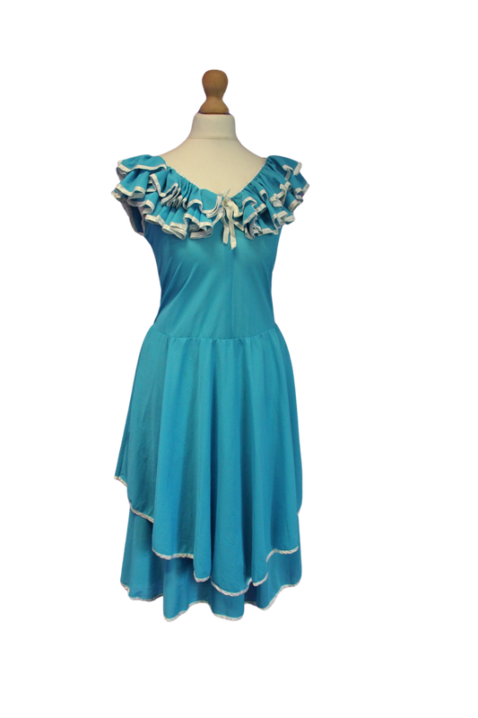 Sweet Blue Ruffle Dress