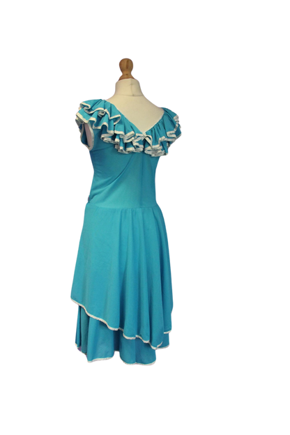 Sweet Blue Ruffle Dress