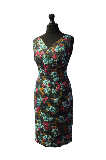 Floral 1950s Wiggle Dress