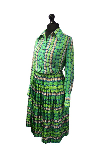 1960s/1970s Eastex Green Print Coord