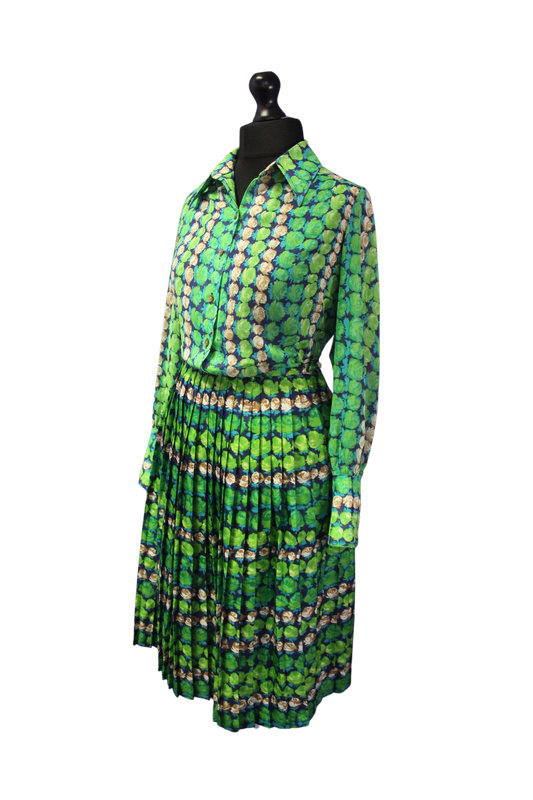 1960s/1970s Eastex Green Print Coord