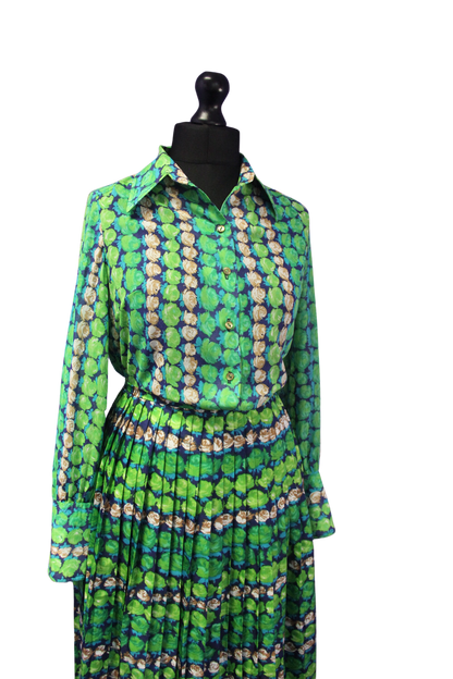 1960s/1970s Eastex Green Print Coord
