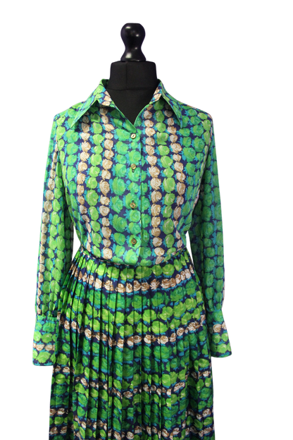 1960s/1970s Eastex Green Print Coord