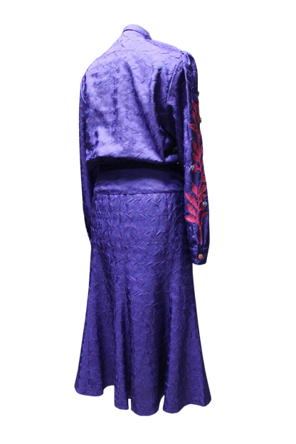 Bold Purple & Pink Skirt Suit