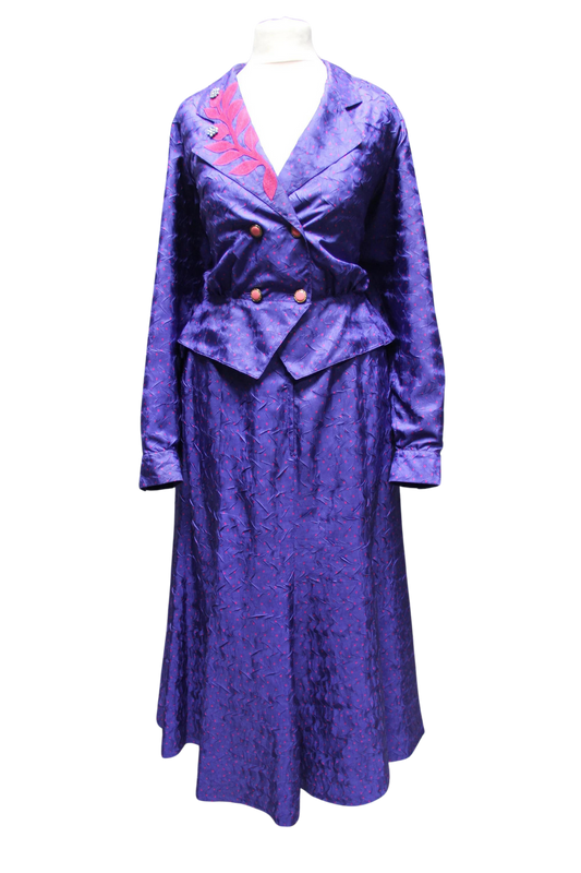 Bold Purple & Pink Skirt Suit