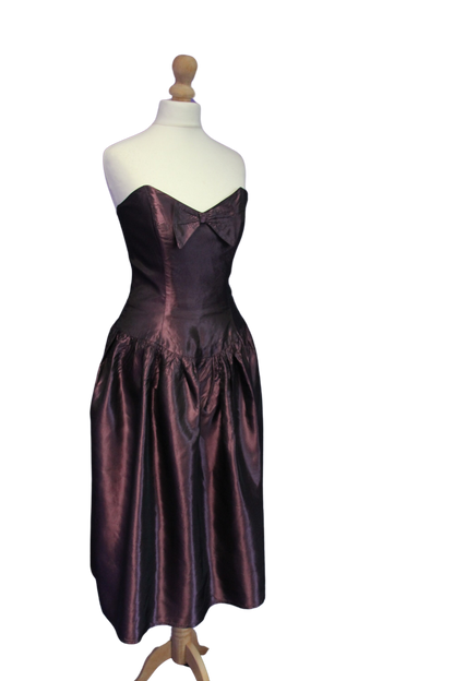 Metallic 1980s Prom Dress