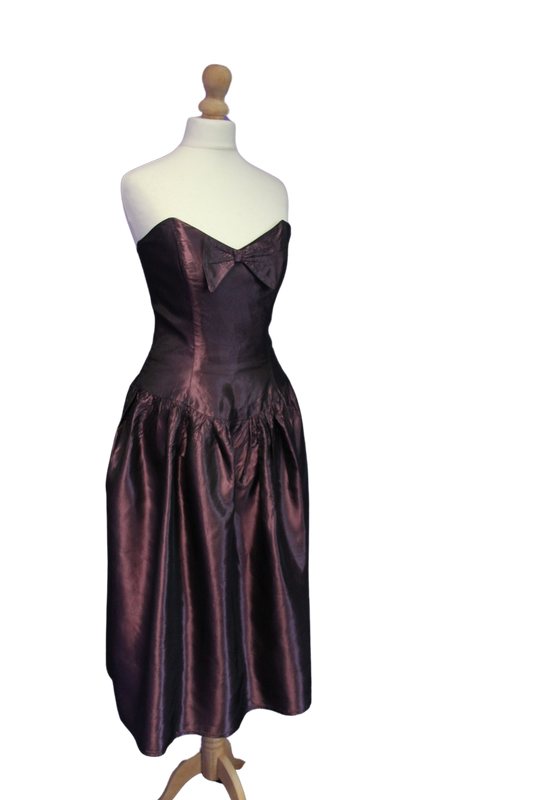 Metallic 1980s Prom Dress