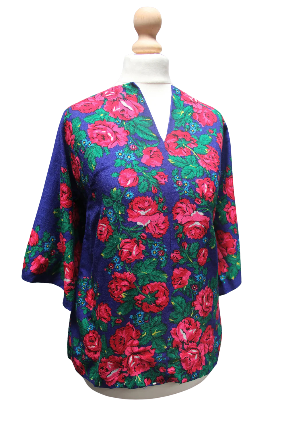 Retro Floral Tunic 1960s Top