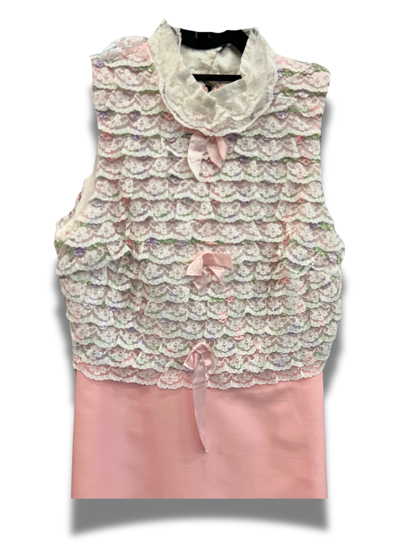 Pink Ruffle Shift Dress